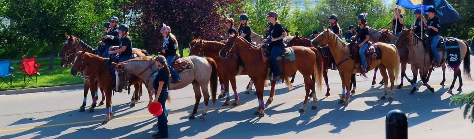Riders in the Strathmore Stampede parade
