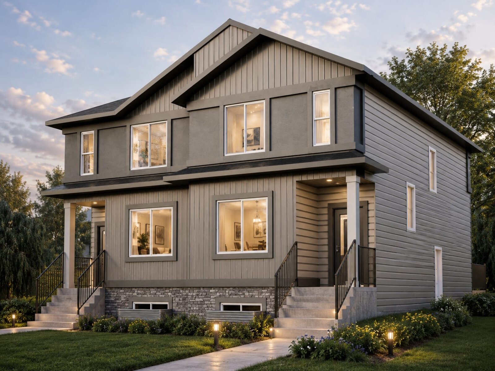 Duplex home rendering