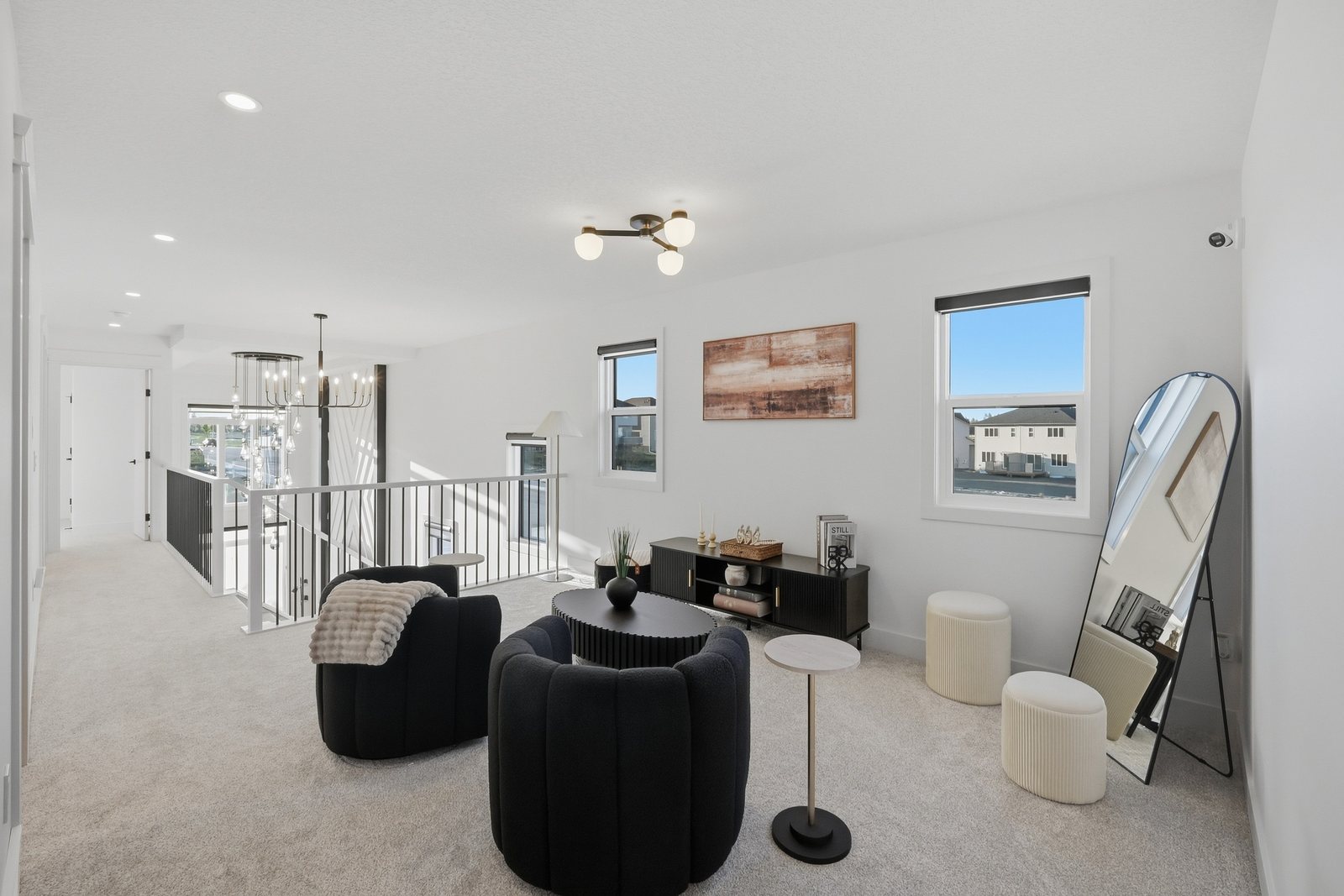 Upstairs bonus room in the Aspen Living showhome